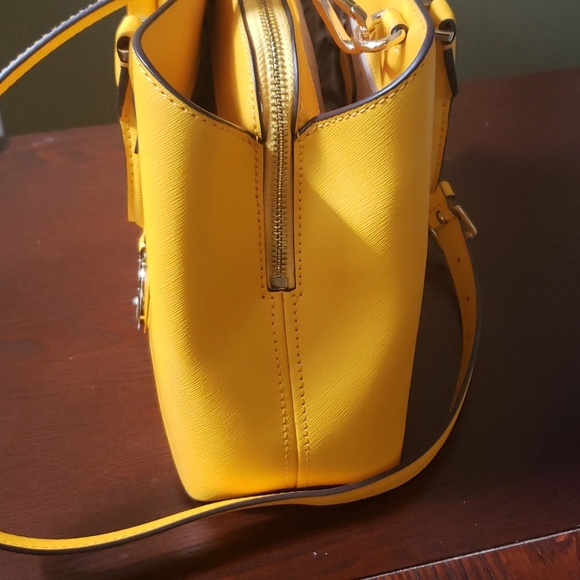 Michael Kors Saffiano Leather Fall Yellow Satchel - Picture 6 of 16